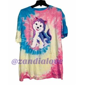 Lisa Frank Tikanni the husky tie dye tee Sz XL,2X